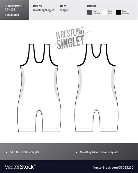 Wrestling Singlet Design Template